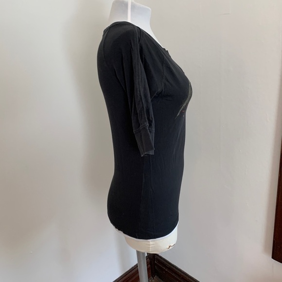 VTG y2k 2000s Harley Davidson Sexy Rhinestone Top Baby Tee Angel Wings San Diego - Picture 7 of 11